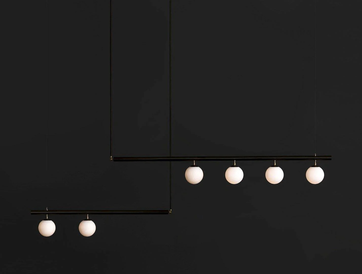 Solara Pendant Lamp Brass Linear Satellite Minimalist - Image 24