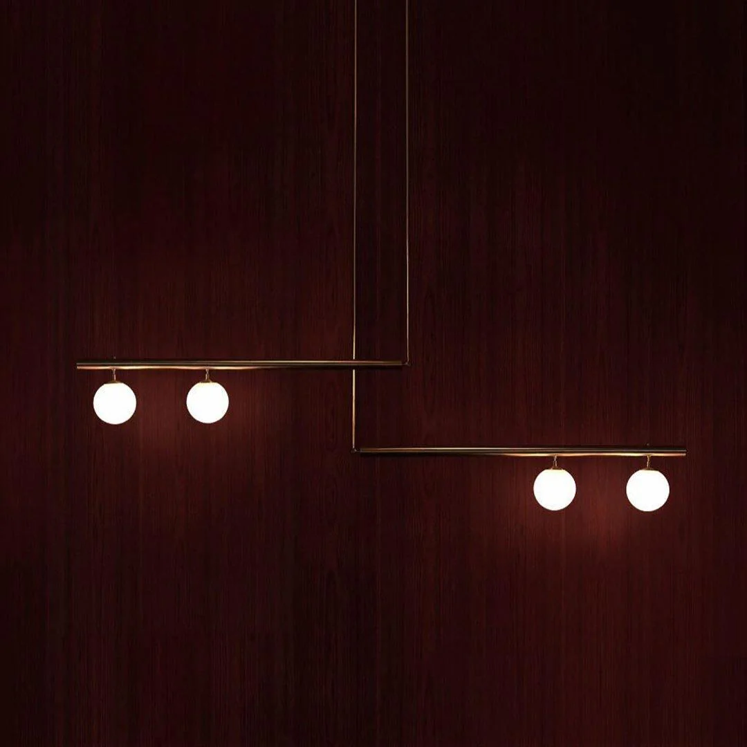 Solara Pendant Lamp Brass Linear Satellite Minimalist - Image 31