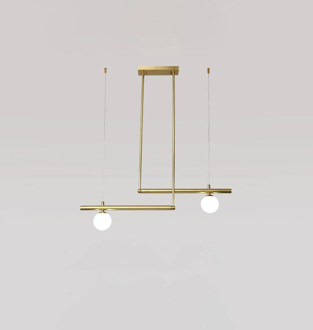 Solara Pendant Lamp Brass Linear Satellite Minimalist - Image 41