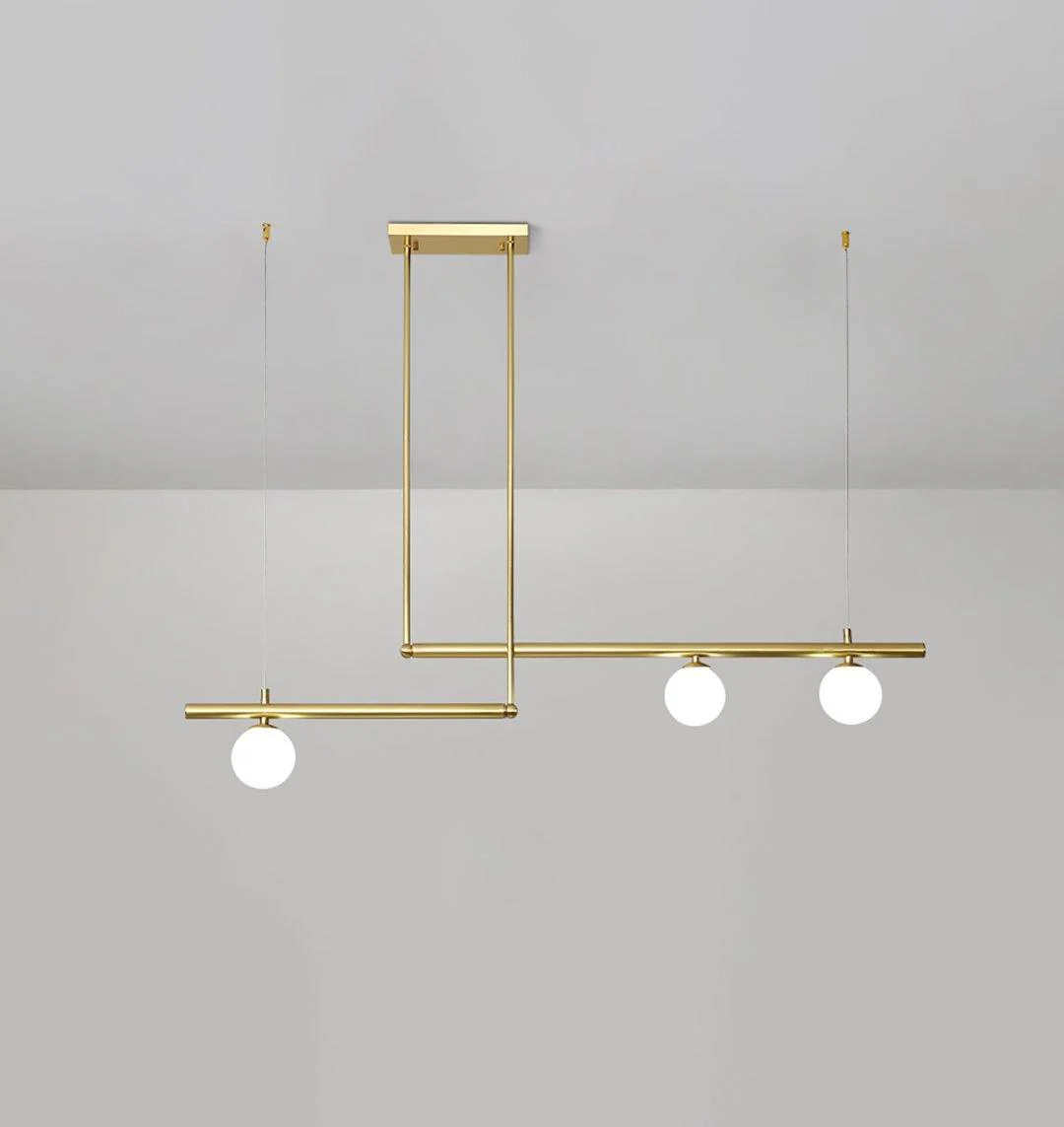 Solara Pendant Lamp Brass Linear Satellite Minimalist - Image 42