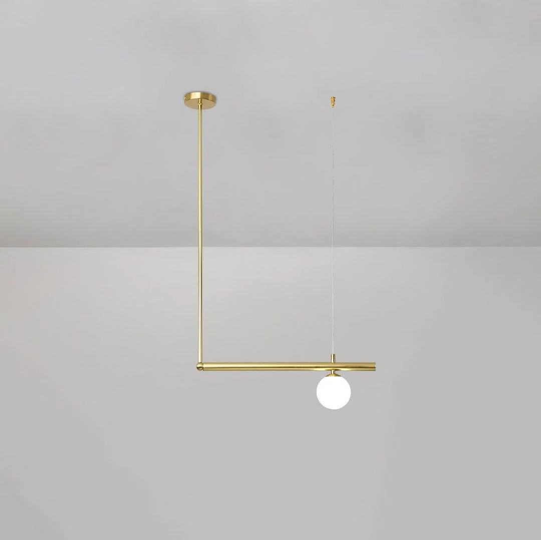 Solara Pendant Lamp Brass Linear Satellite Minimalist - Image 53