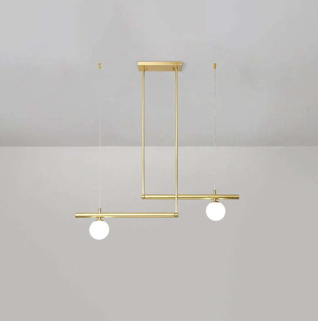 Solara Pendant Lamp Brass Linear Satellite Minimalist - Image 58