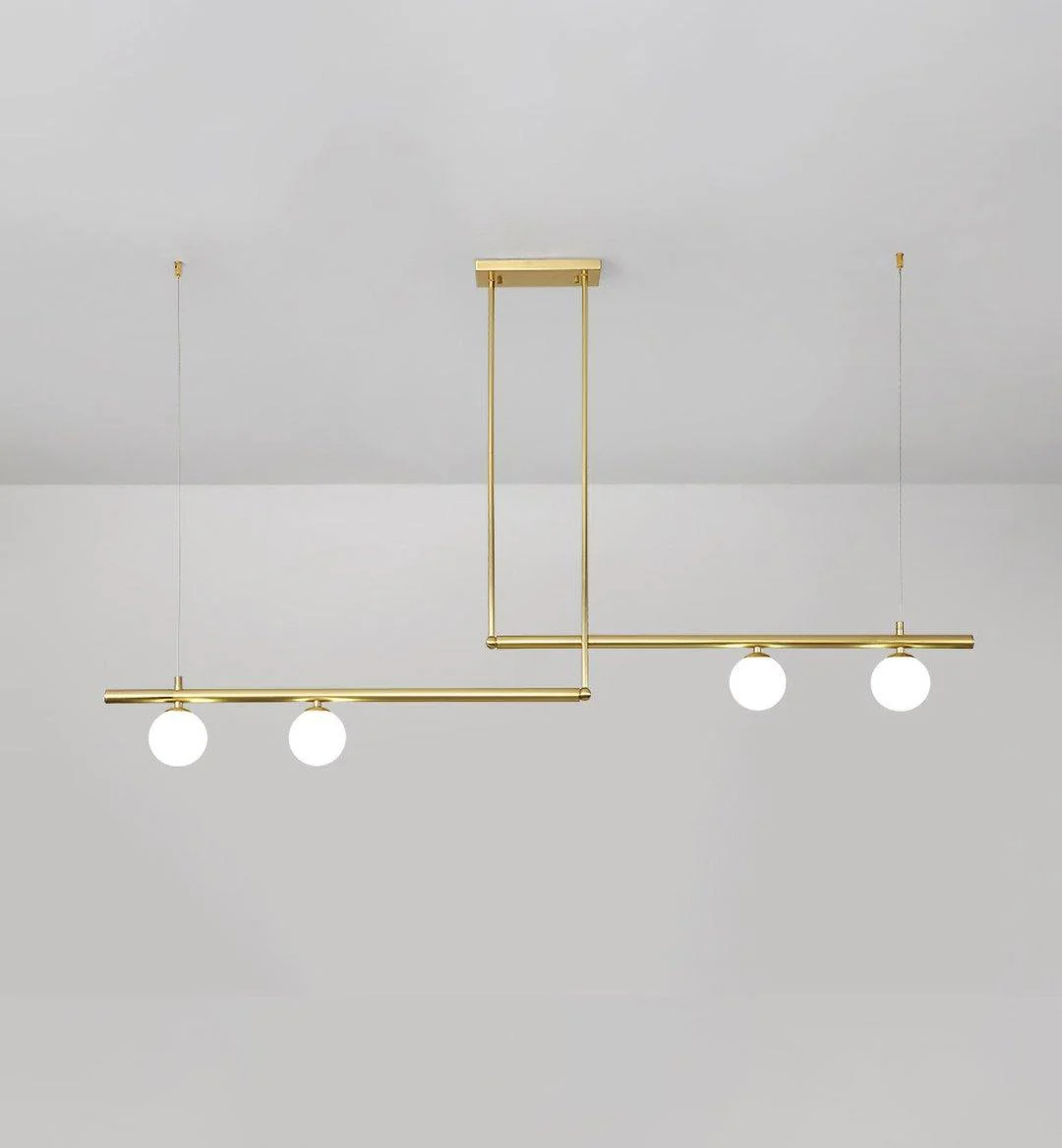 Solara Pendant Lamp Brass Linear Satellite Minimalist - Image 63