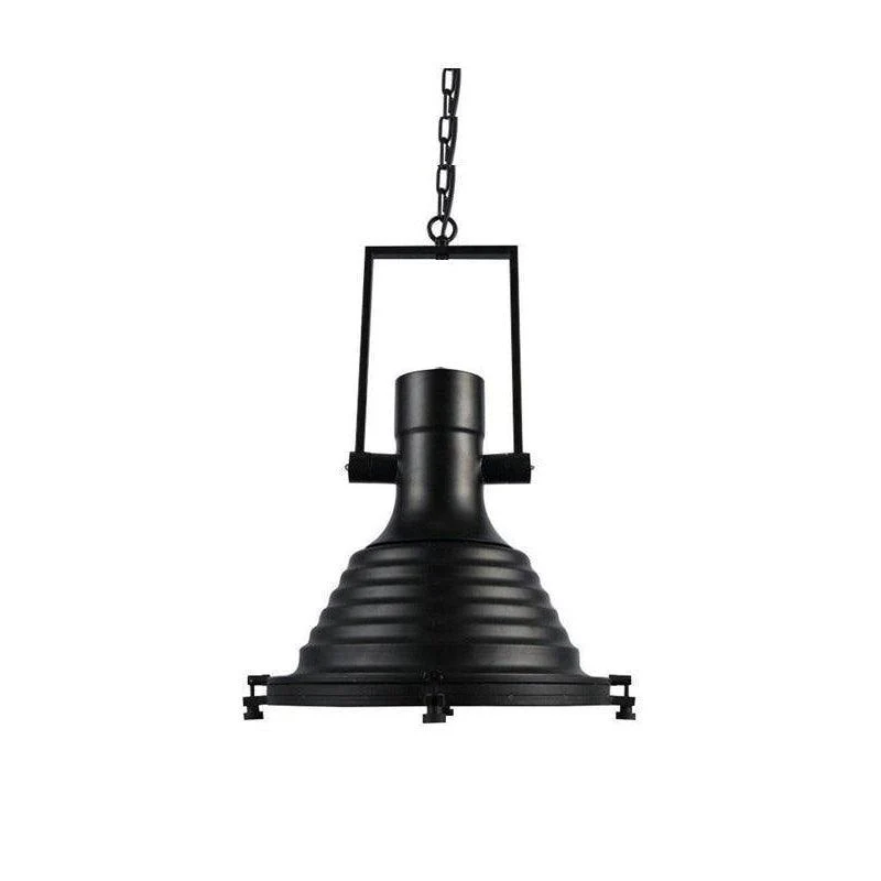 Solara Pendant Lamp Brass Ribbed Dome Industrial - Image 42