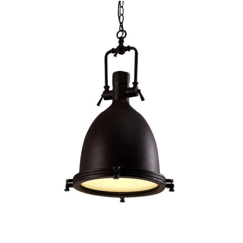 Solara Pendant Lamp Brass Ribbed Dome Industrial - Image 46