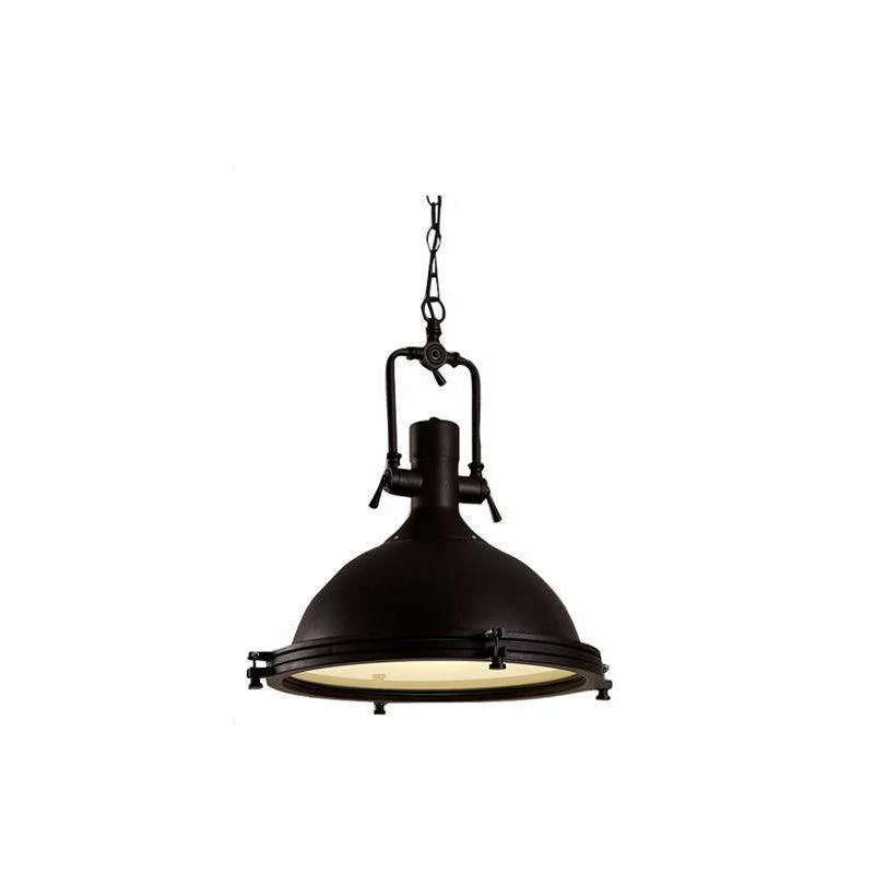 Solara Pendant Lamp Brass Ribbed Dome Industrial - Image 50