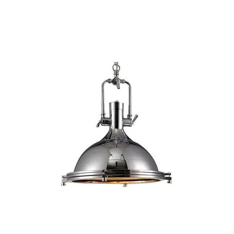 Solara Pendant Lamp Brass Ribbed Dome Industrial - Image 51