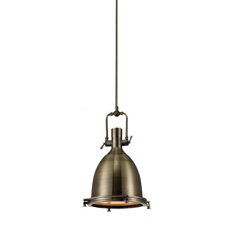 Solara Pendant Lamp Brass Ribbed Dome Industrial - Image 57