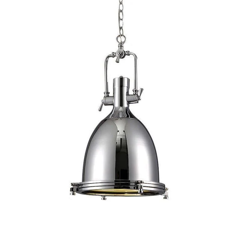 Solara Pendant Lamp Brass Ribbed Dome Industrial - Image 71