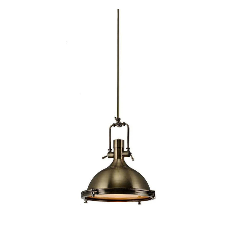 Solara Pendant Lamp Brass Ribbed Dome Industrial - Image 77
