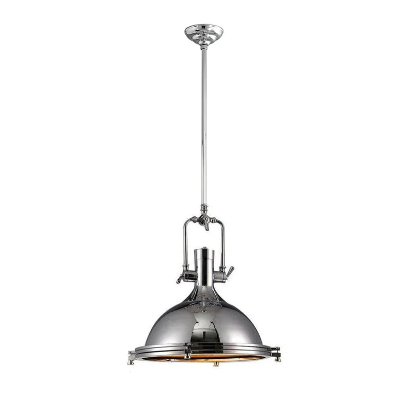 Solara Pendant Lamp Brass Ribbed Dome Industrial - Image 80