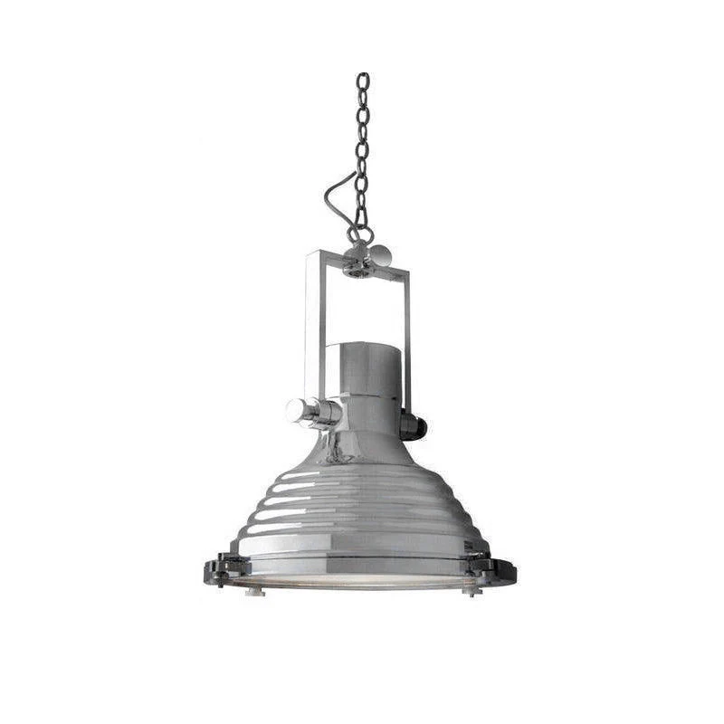 Solara Pendant Lamp Brass Ribbed Dome Industrial - Image 85