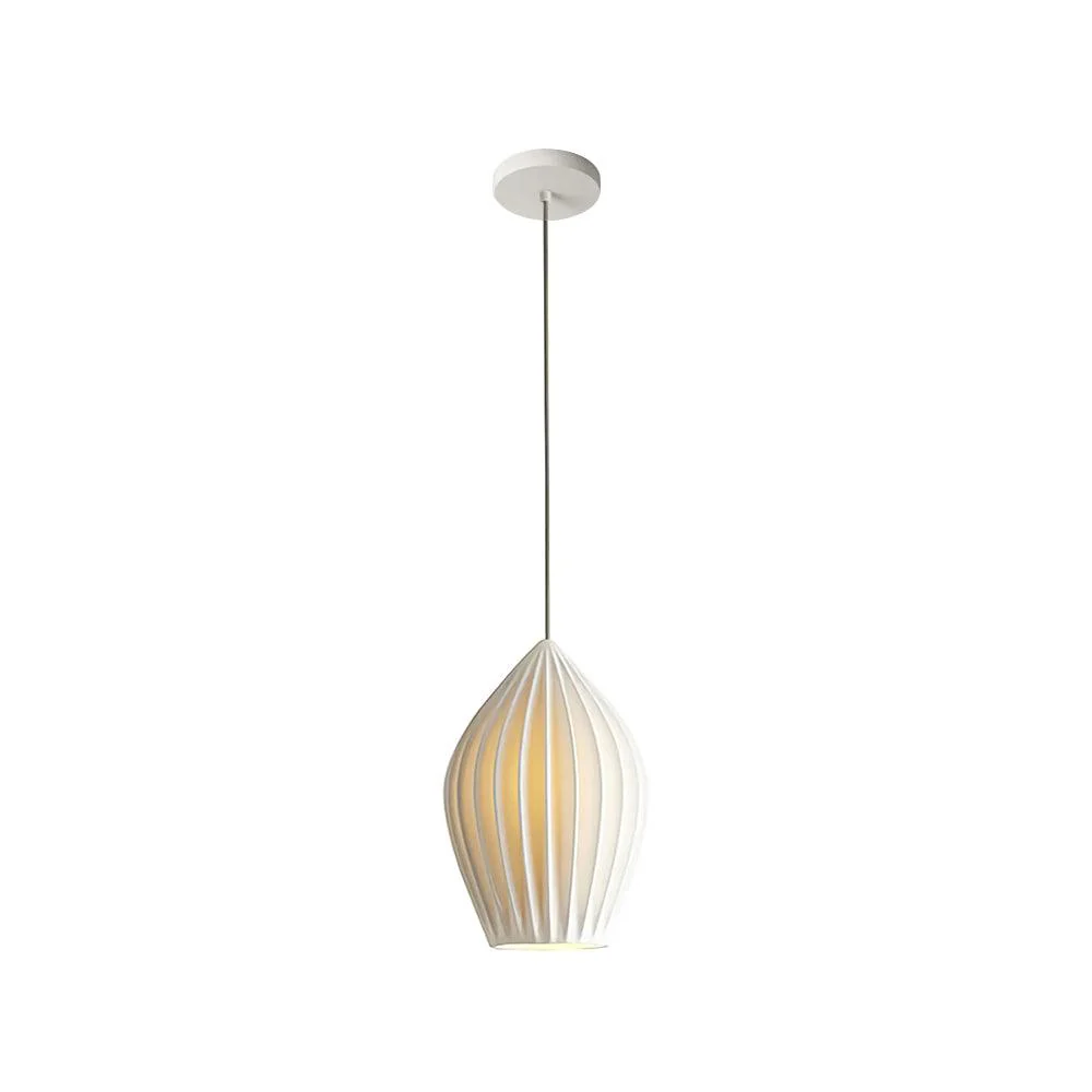 Solara Pendant Lamp Ceramic Ribbed Bone China Elegant - Image 10