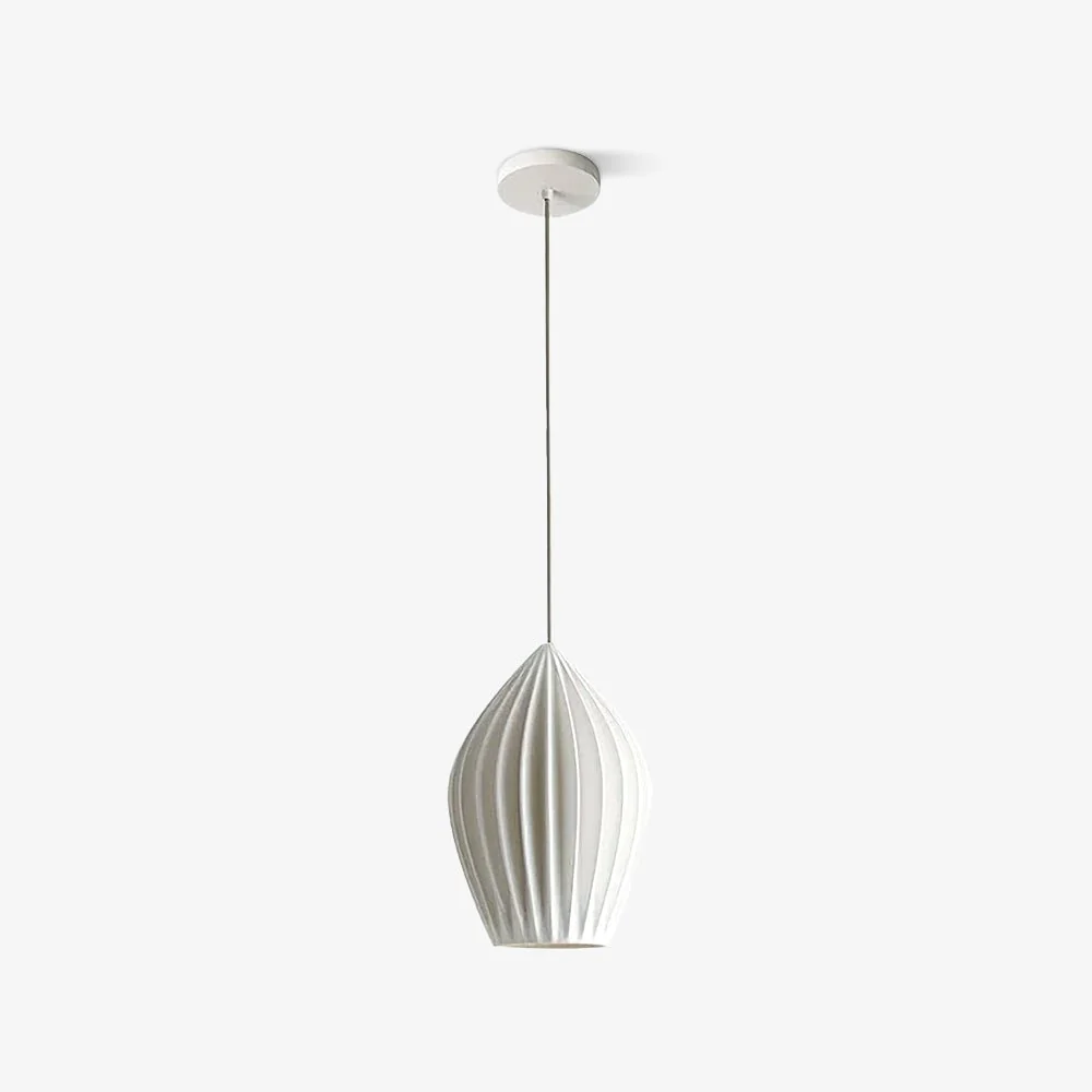 Solara Pendant Lamp Ceramic Ribbed Bone China Elegant - Image 15
