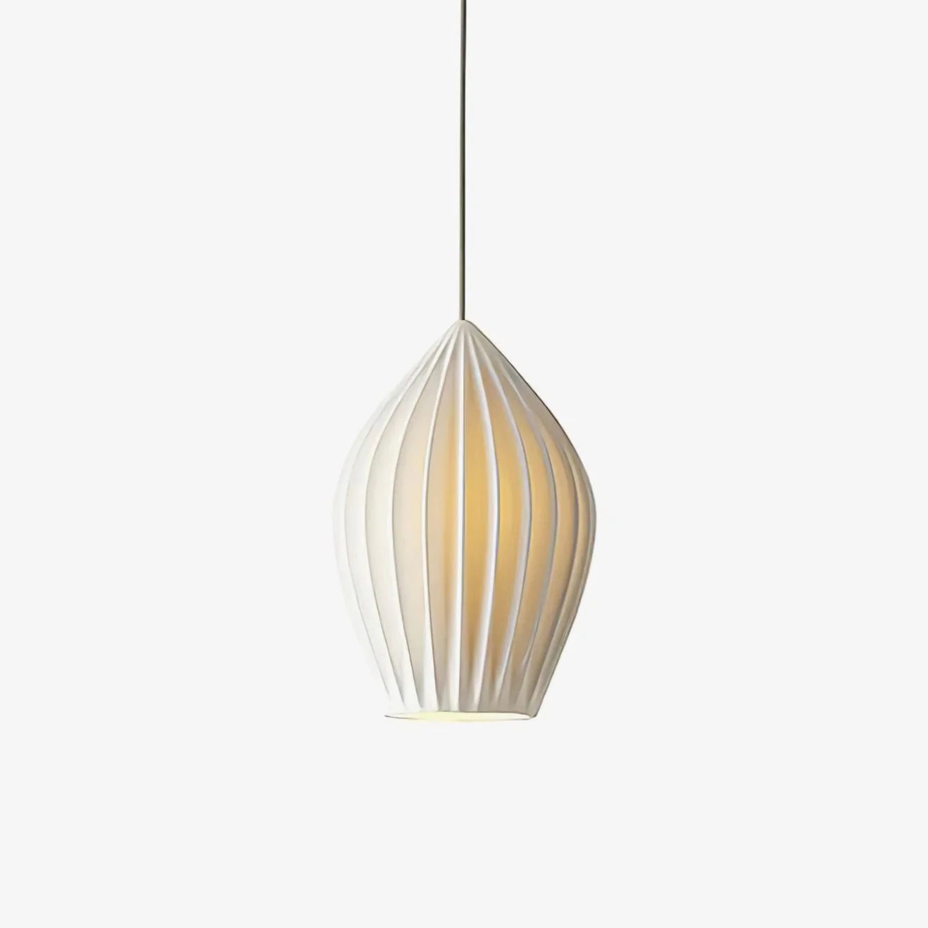 Solara Pendant Lamp Ceramic Ribbed Bone China Elegant - Image 17