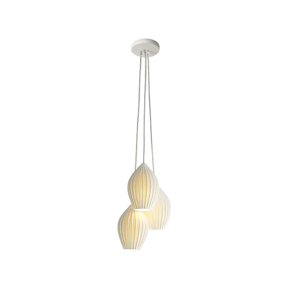 Solara Pendant Lamp Ceramic Ribbed Bone China Elegant - Image 21
