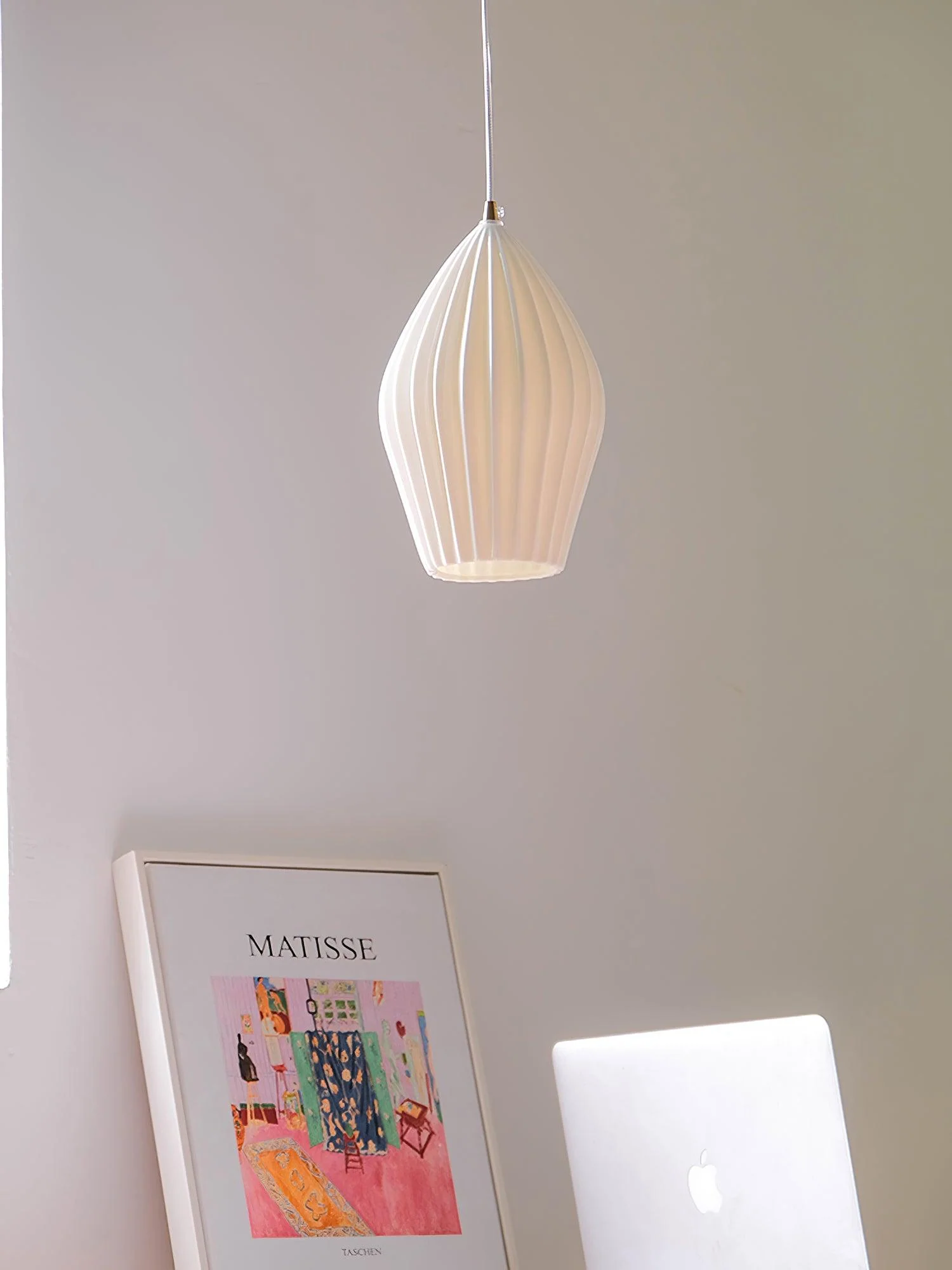 Solara Pendant Lamp Ceramic Ribbed Bone China Elegant - Image 33