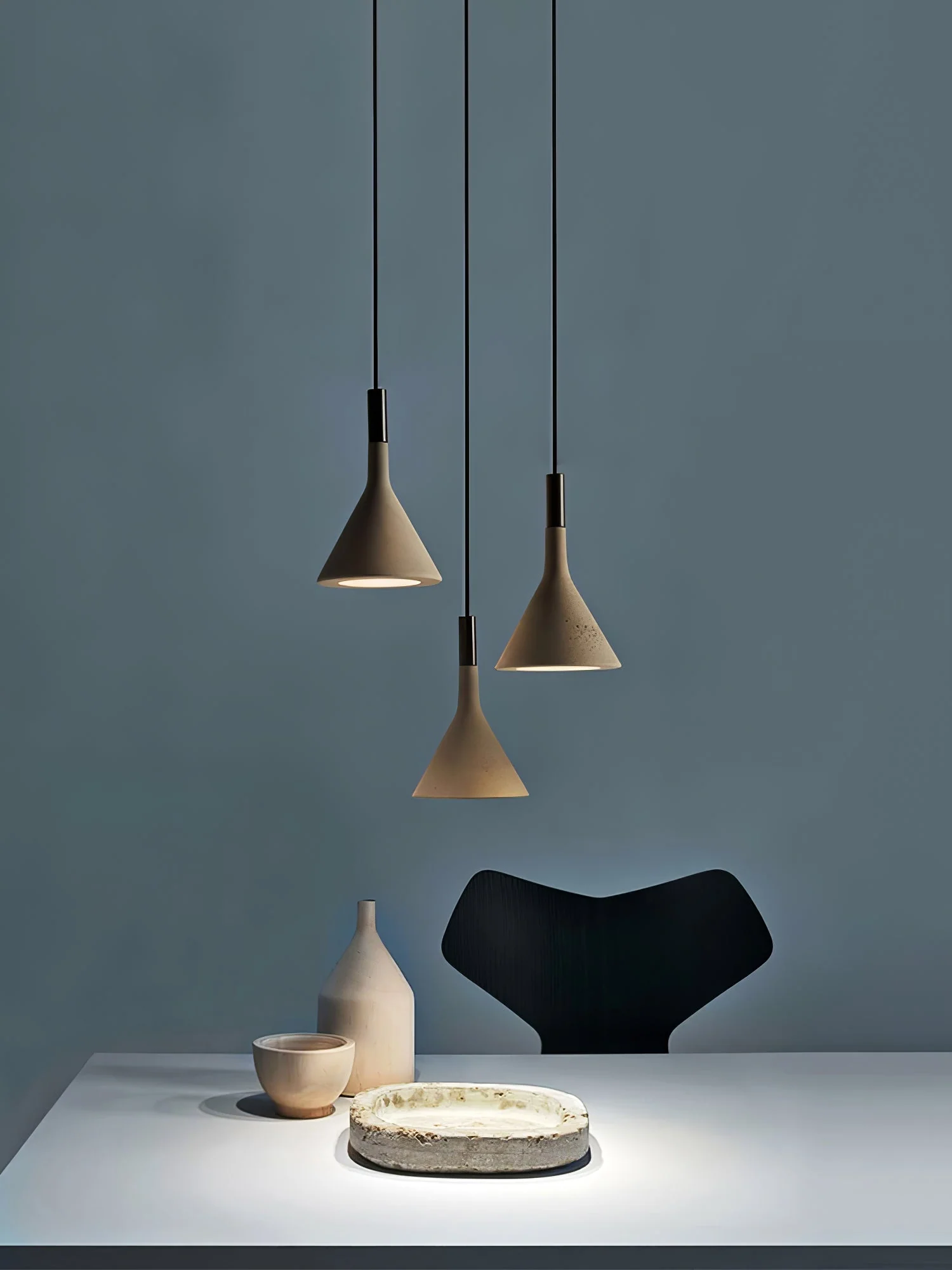 Solara Pendant Lamp Concrete Conical Industrial - Image 103