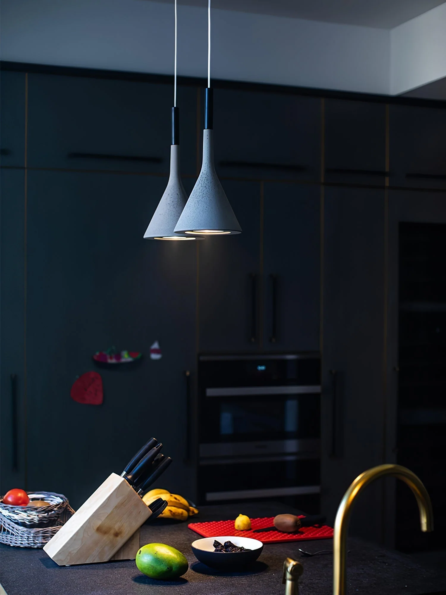 Solara Pendant Lamp Concrete Conical Industrial - Image 104