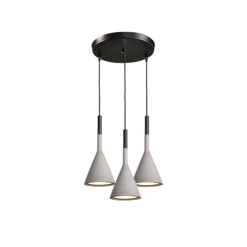 Solara Pendant Lamp Concrete Conical Industrial - Image 70