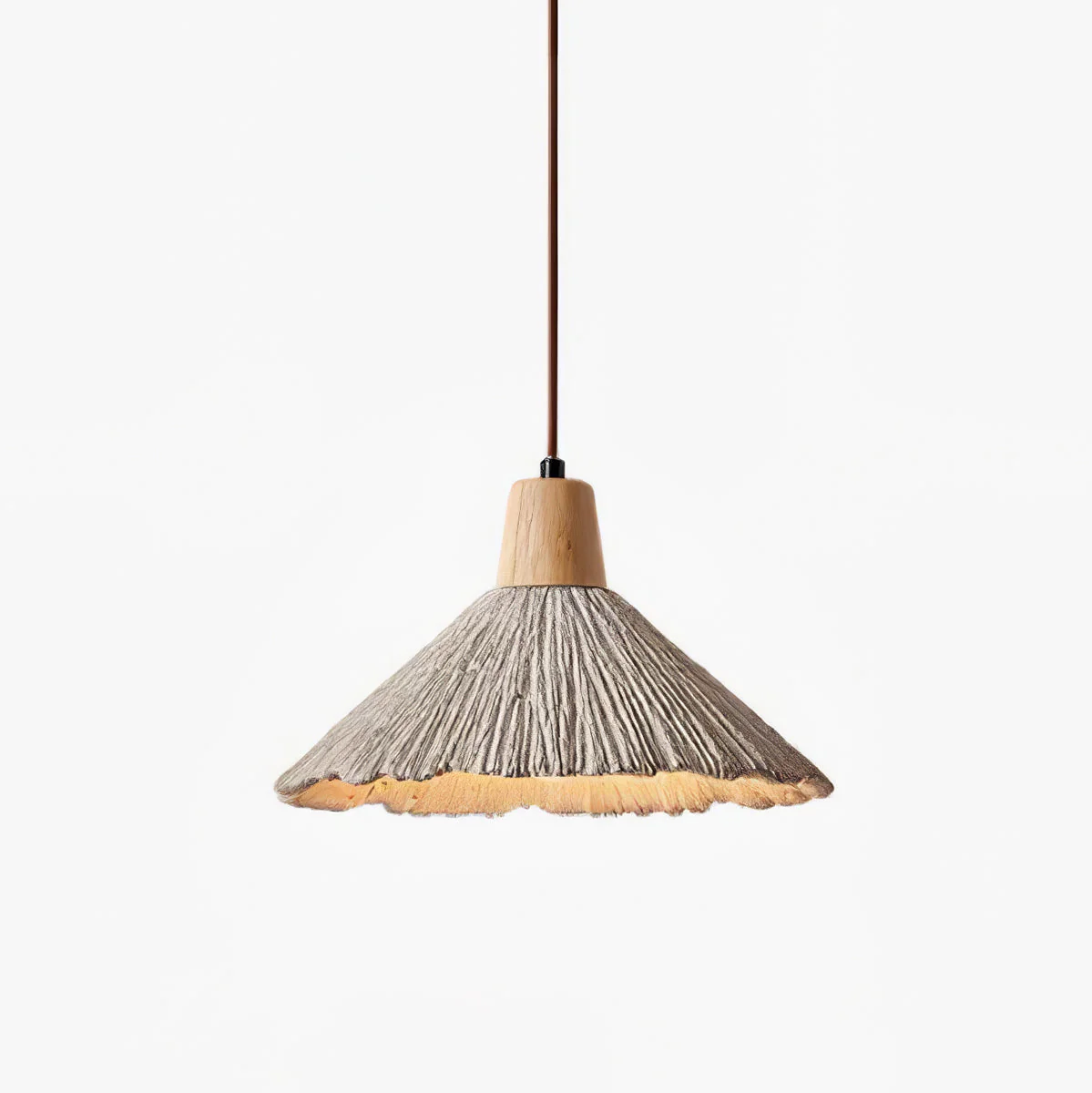 Solara Pendant Lamp Concrete Pleated