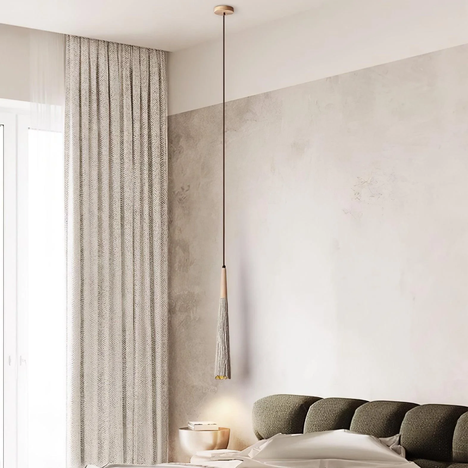 Solara Pendant Lamp Concrete Pleated - Image 11