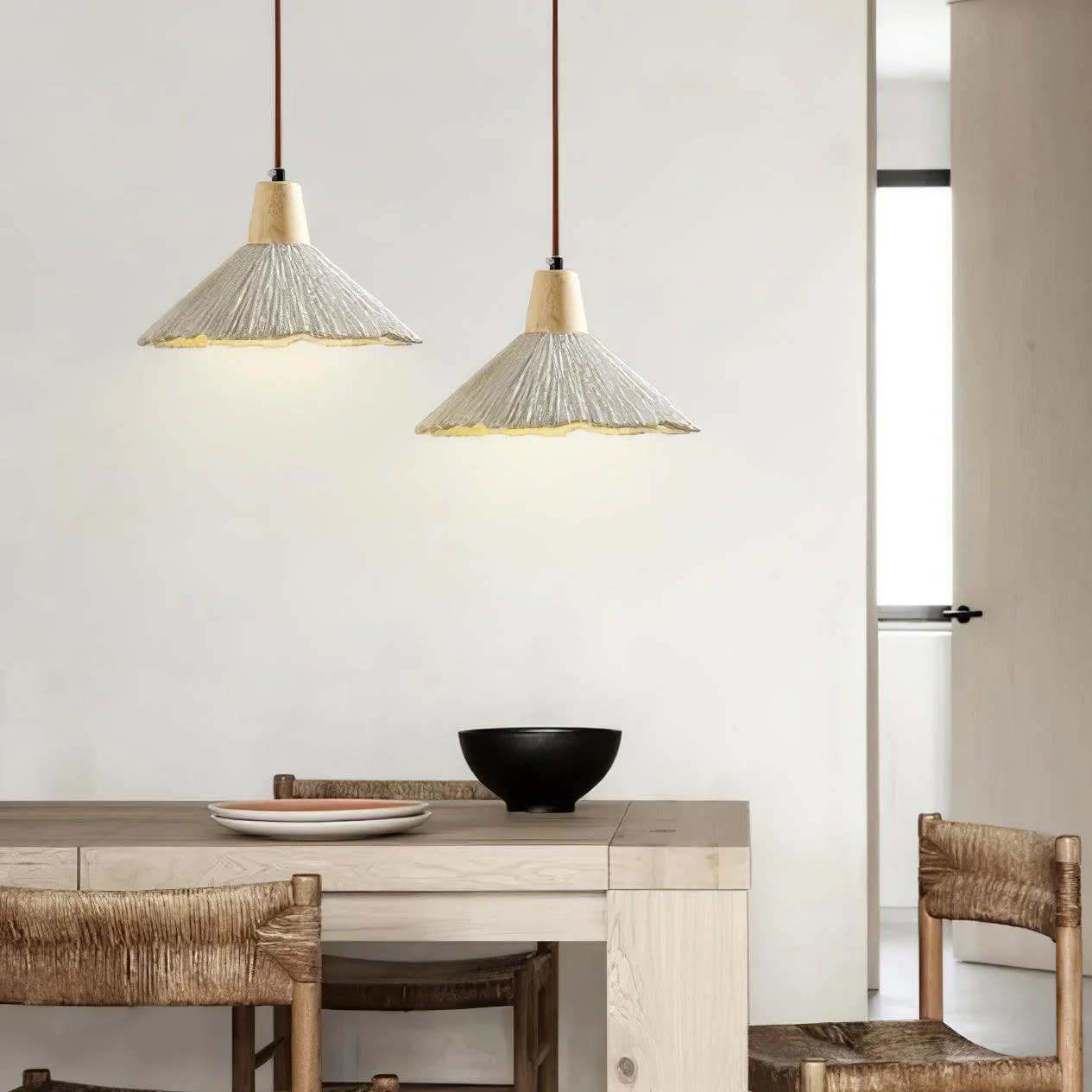 Solara Pendant Lamp Concrete Pleated - Image 12