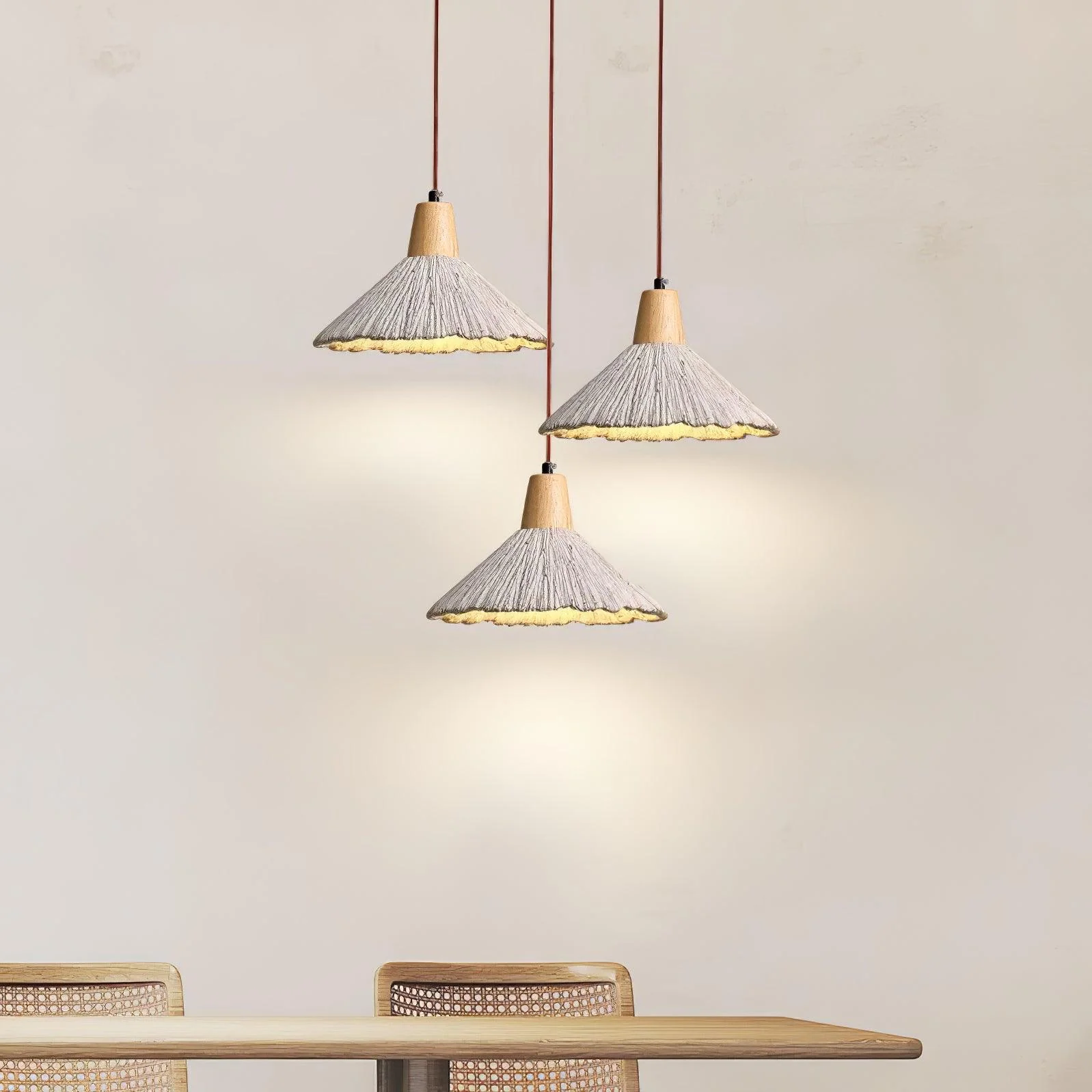 Solara Pendant Lamp Concrete Pleated - Image 25