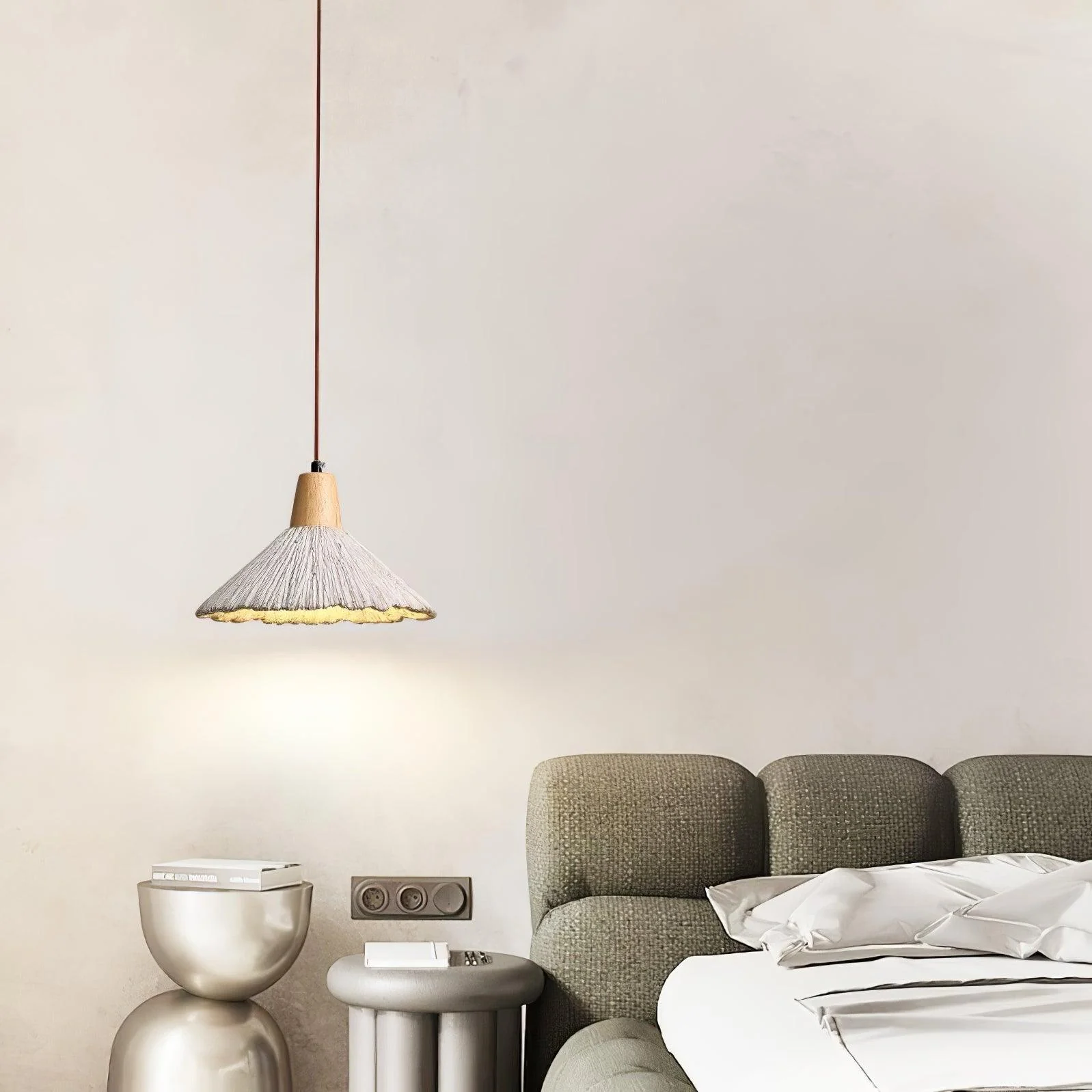 Solara Pendant Lamp Concrete Pleated - Image 26