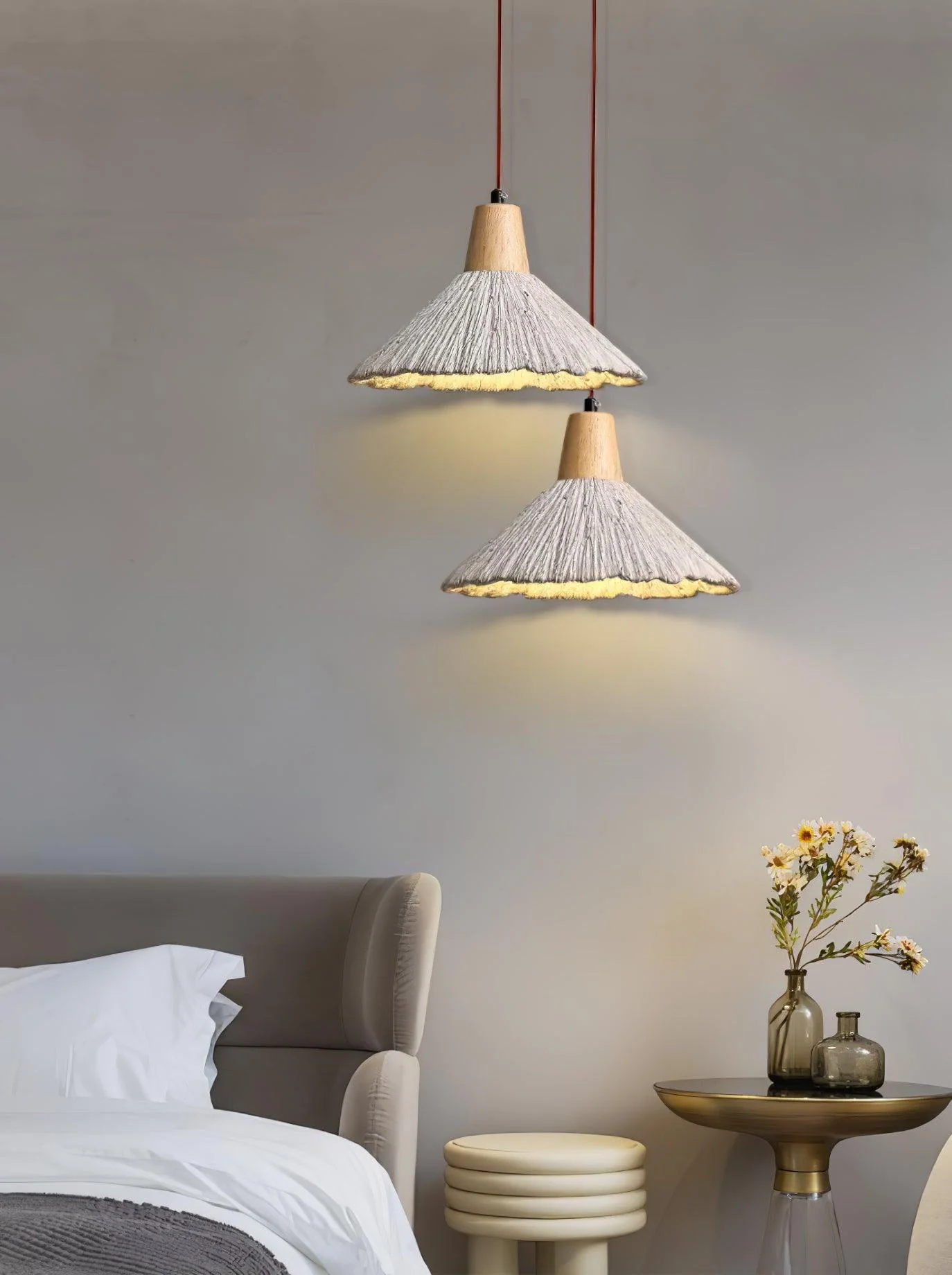 Solara Pendant Lamp Concrete Pleated - Image 29