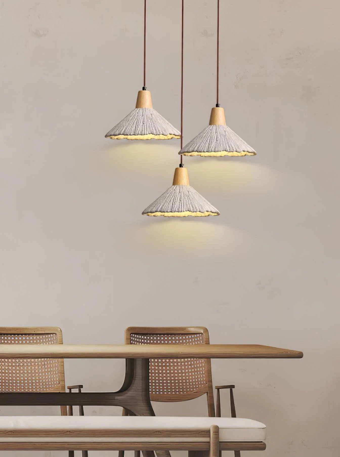Solara Pendant Lamp Concrete Pleated - Image 31