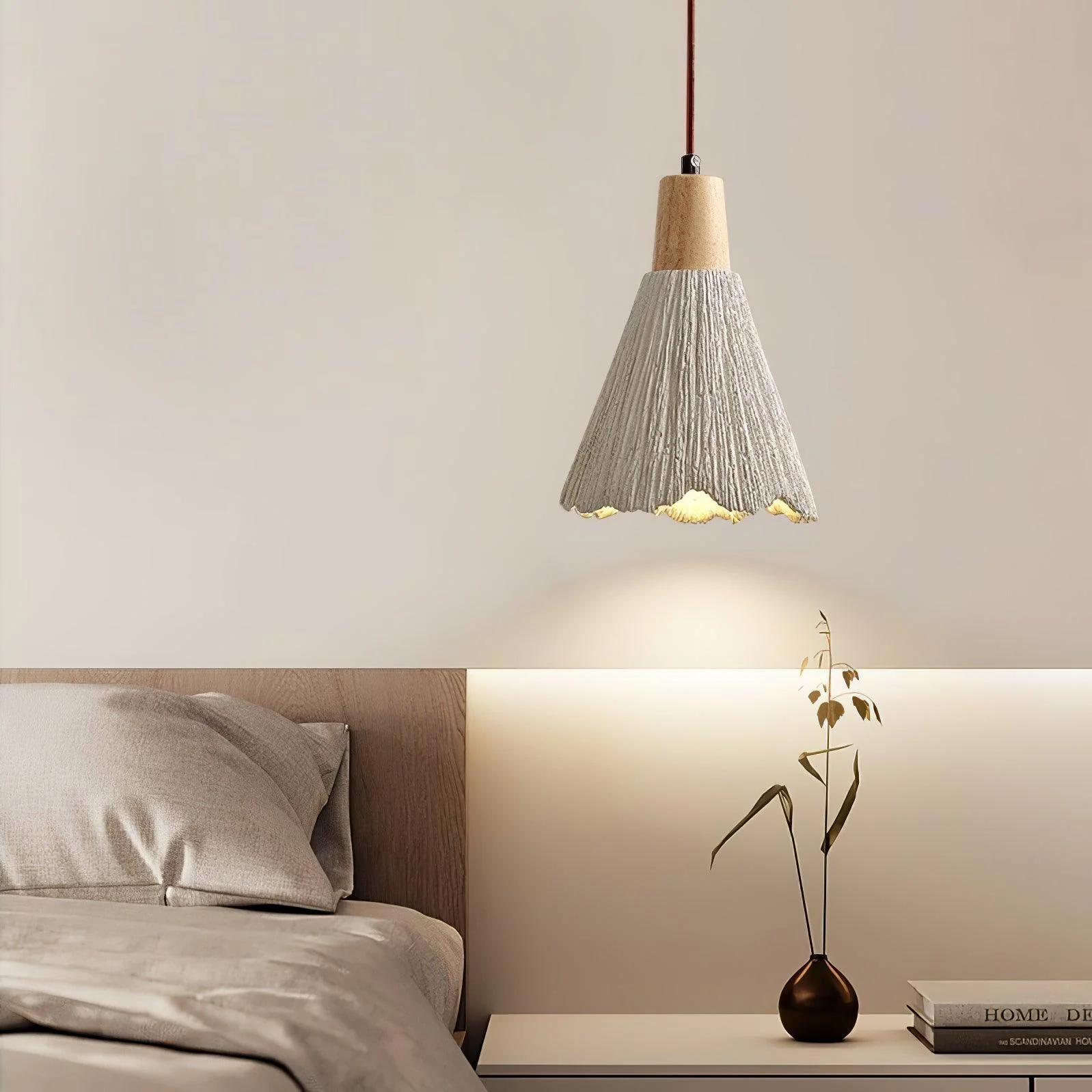 Solara Pendant Lamp Concrete Pleated - Image 39
