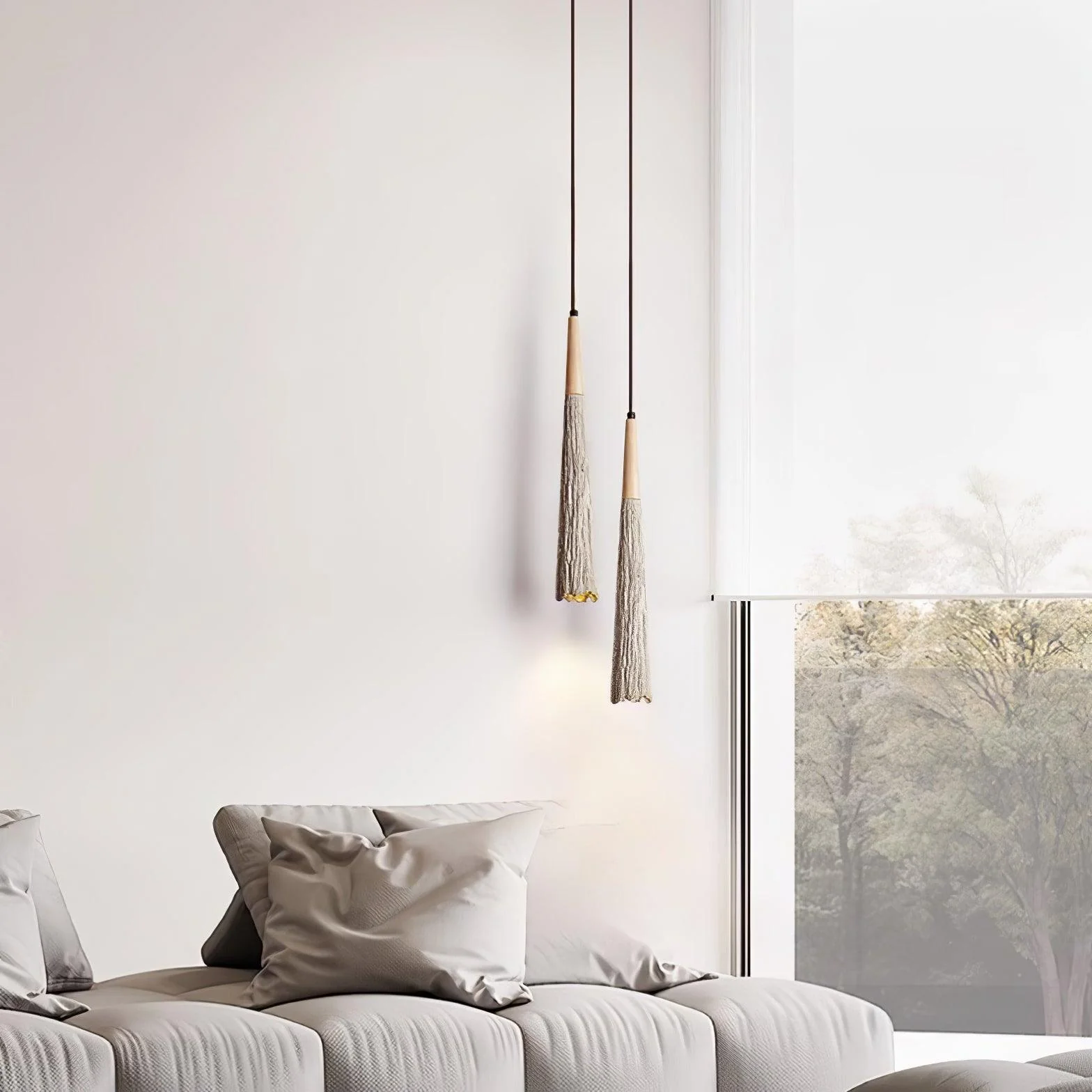 Solara Pendant Lamp Concrete Pleated - Image 48