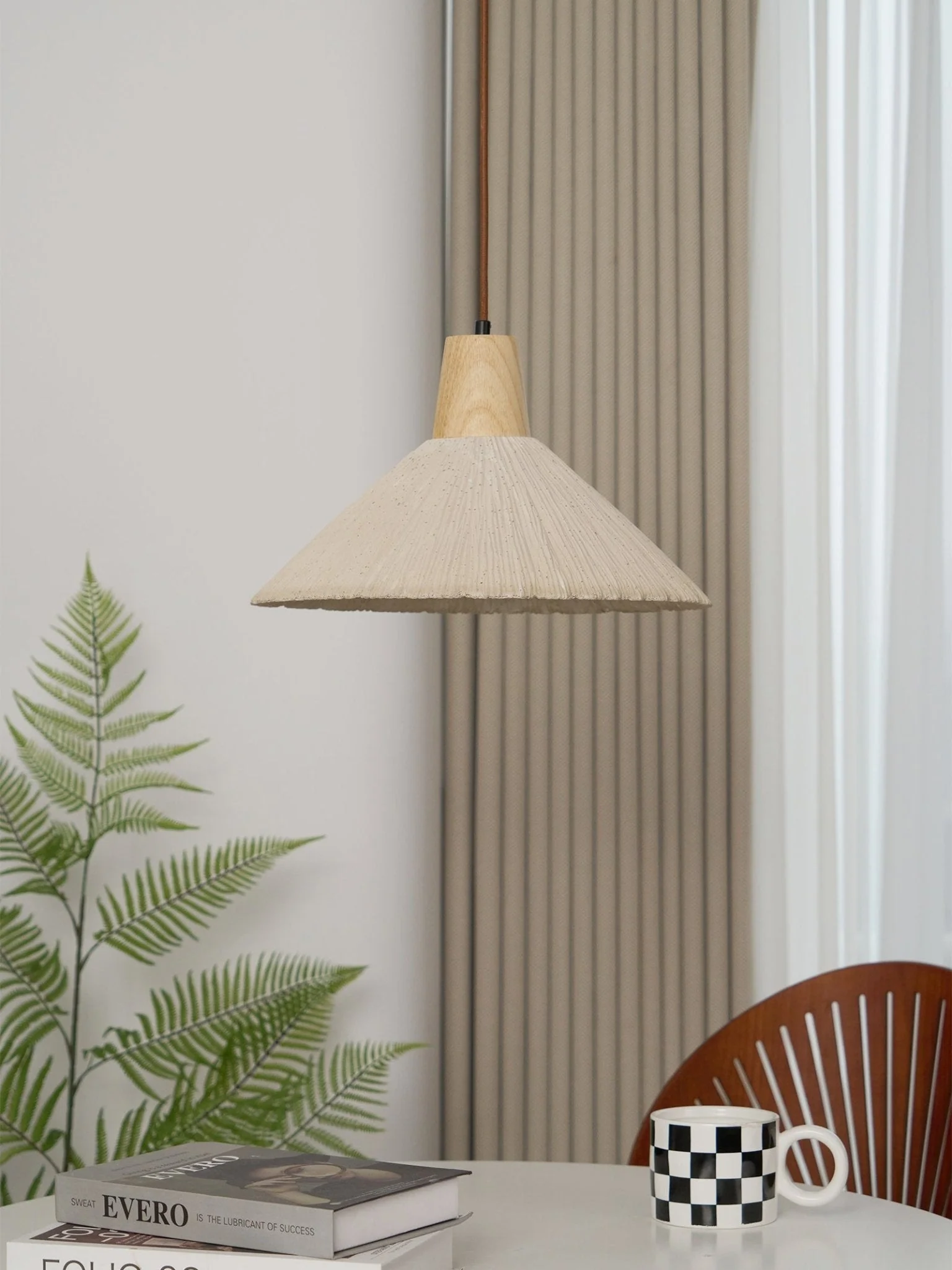 Solara Pendant Lamp Concrete Pleated - Image 6