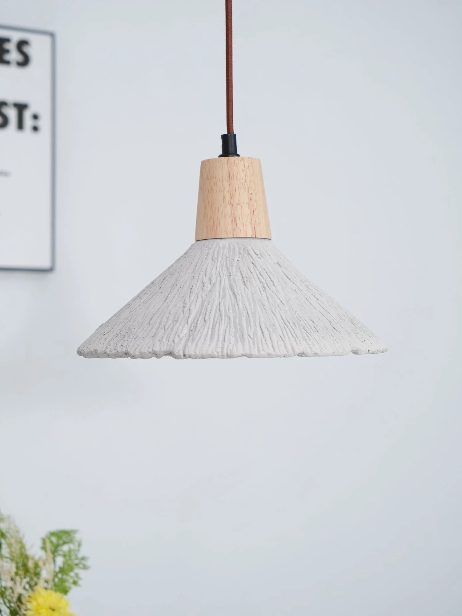 Solara Pendant Lamp Concrete Pleated - Image 90