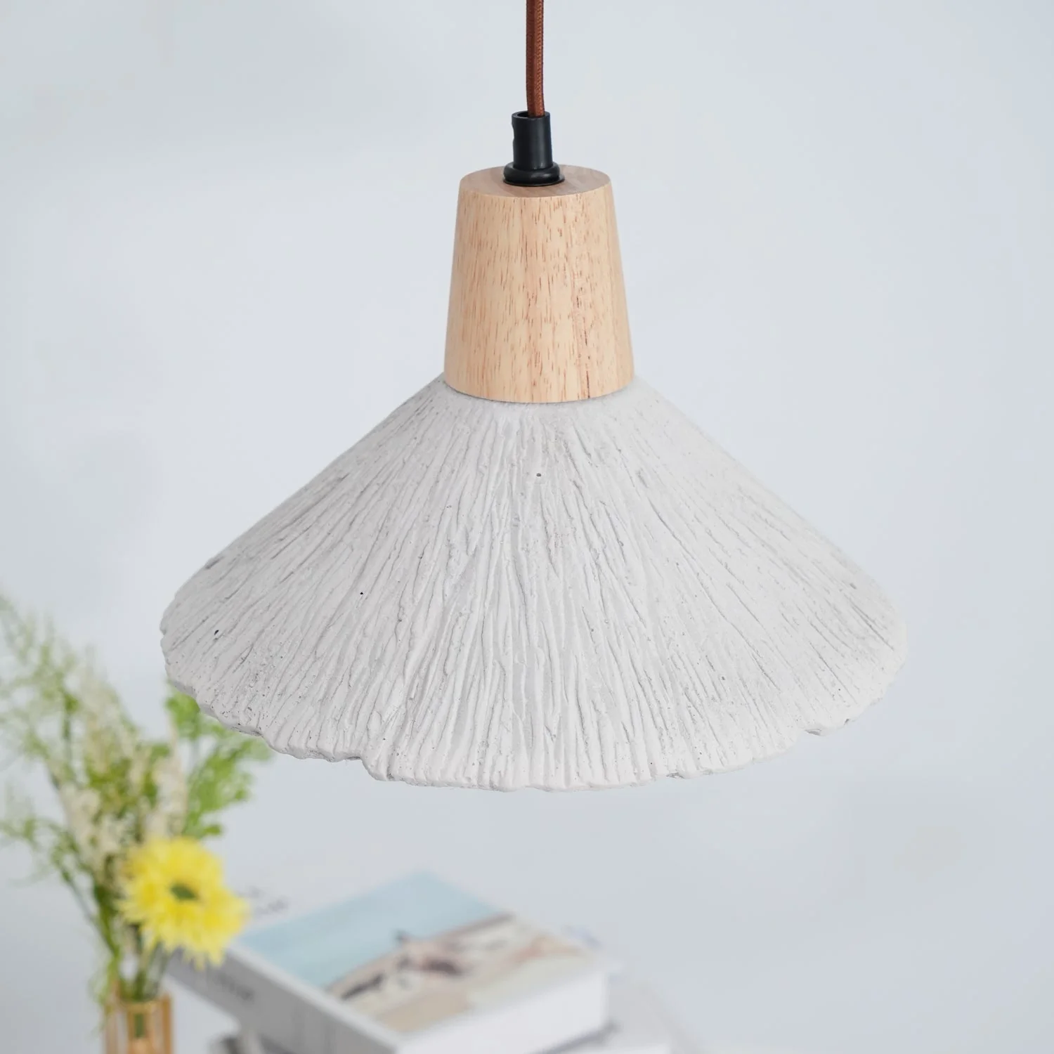 Solara Pendant Lamp Concrete Pleated - Image 91