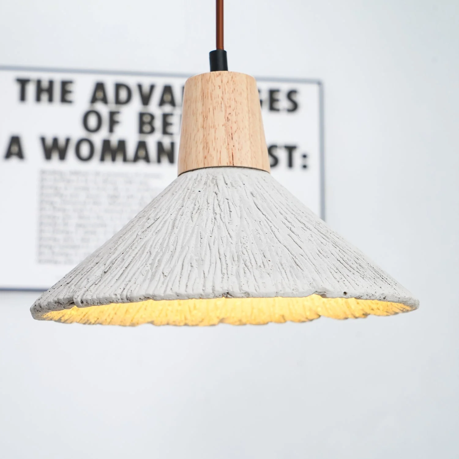 Solara Pendant Lamp Concrete Pleated - Image 96