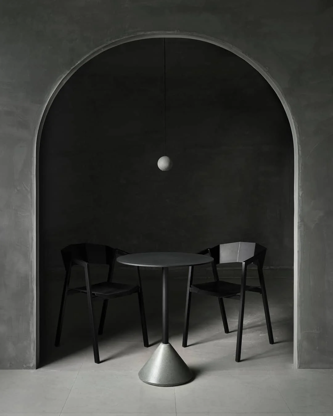 Solara Pendant Lamp Concrete Sphere Moon Minimalist - Image 11
