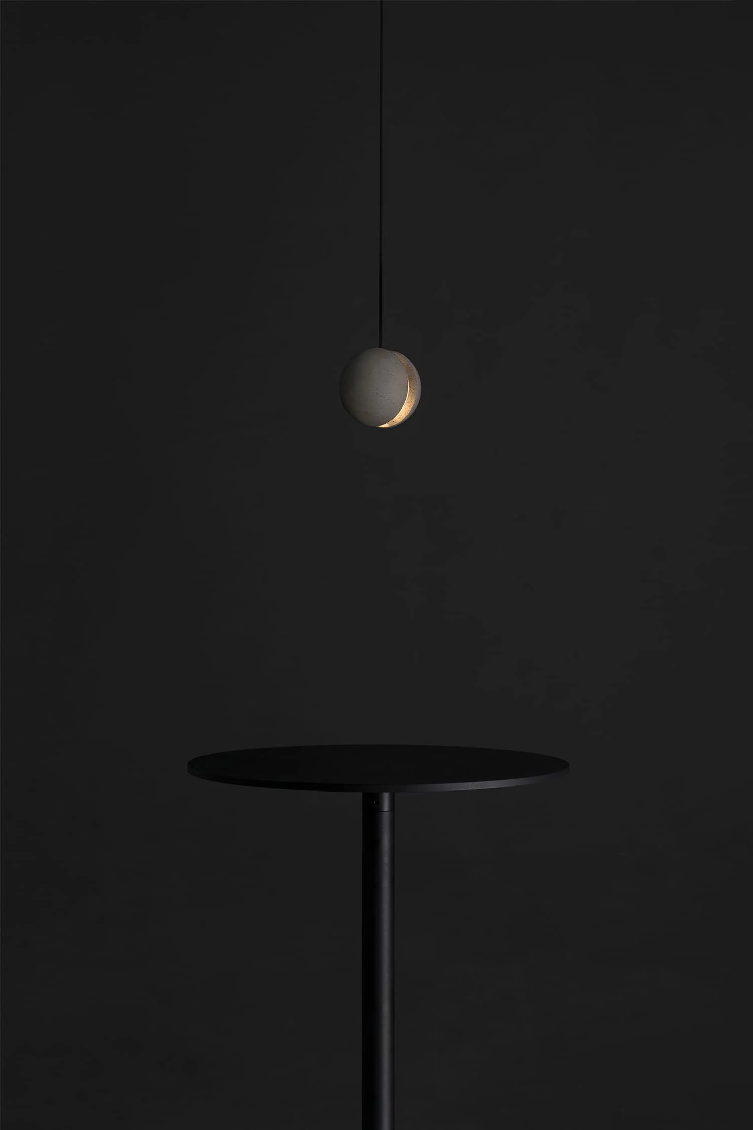 Solara Pendant Lamp Concrete Sphere Moon Minimalist - Image 21