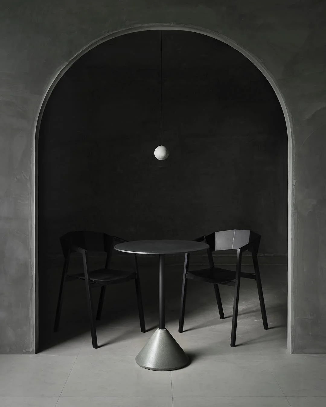 Solara Pendant Lamp Concrete Sphere Moon Minimalist - Image 24