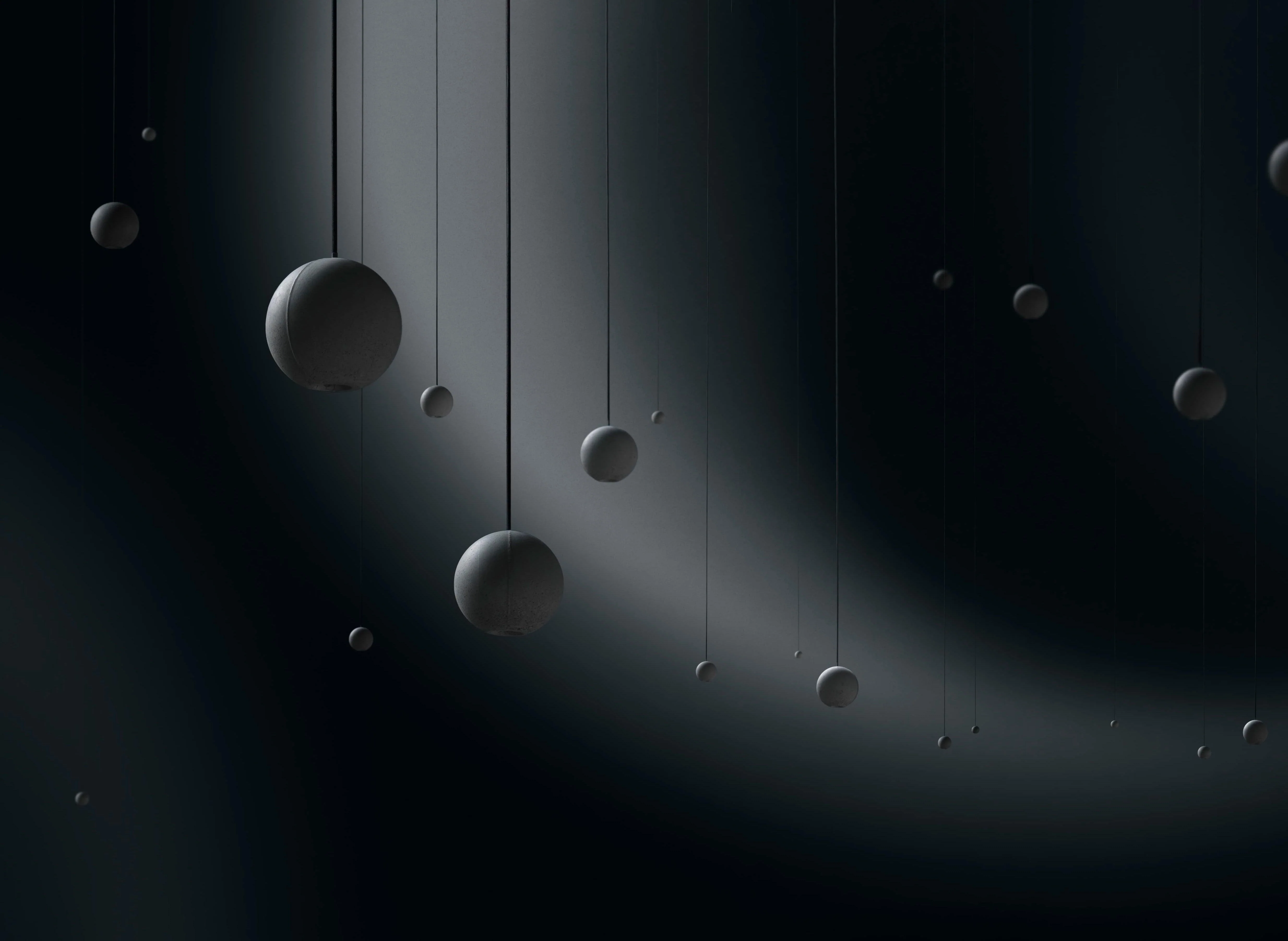 Solara Pendant Lamp Concrete Sphere Moon Minimalist - Image 26