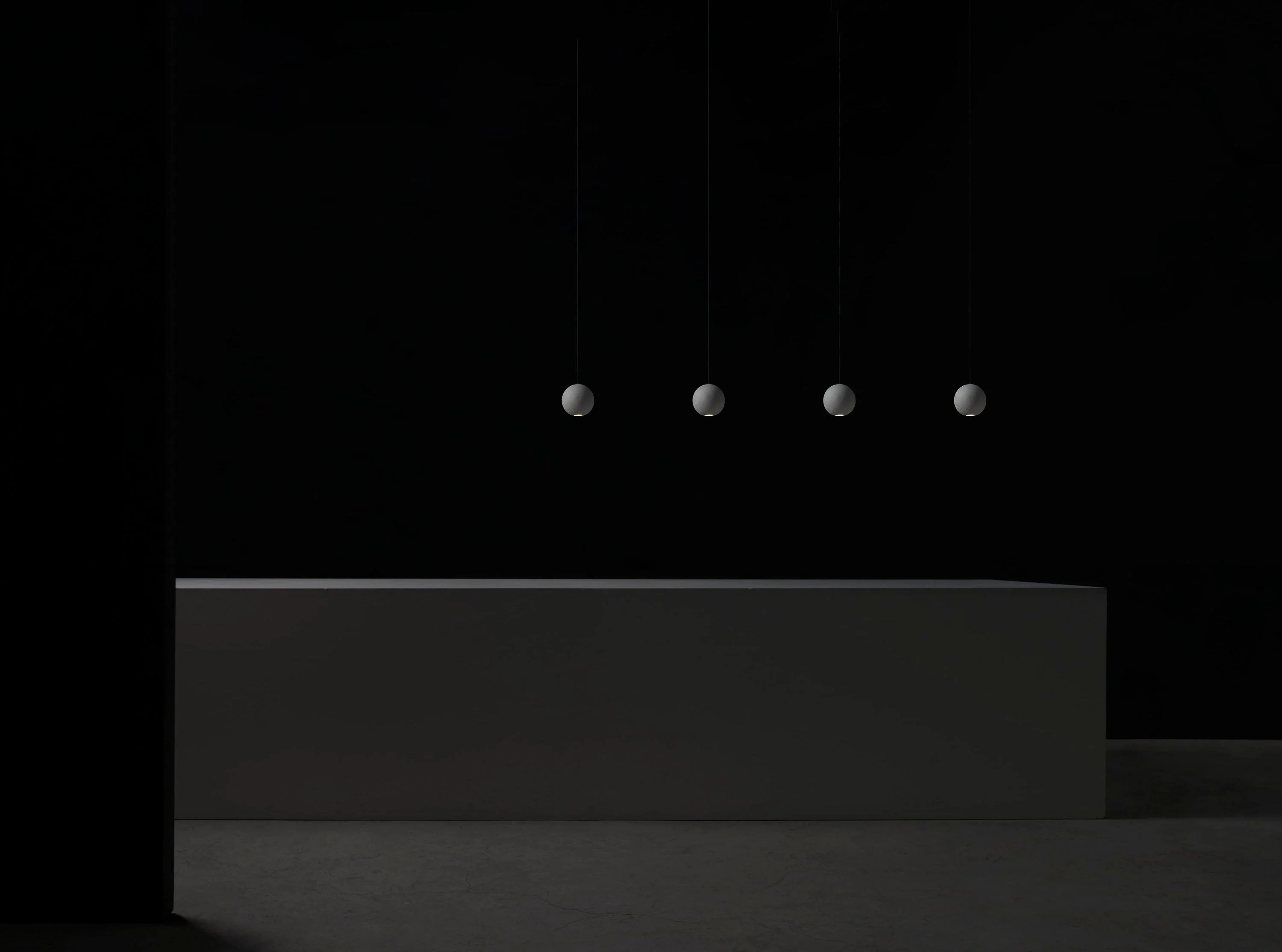 Solara Pendant Lamp Concrete Sphere Moon Minimalist - Image 27