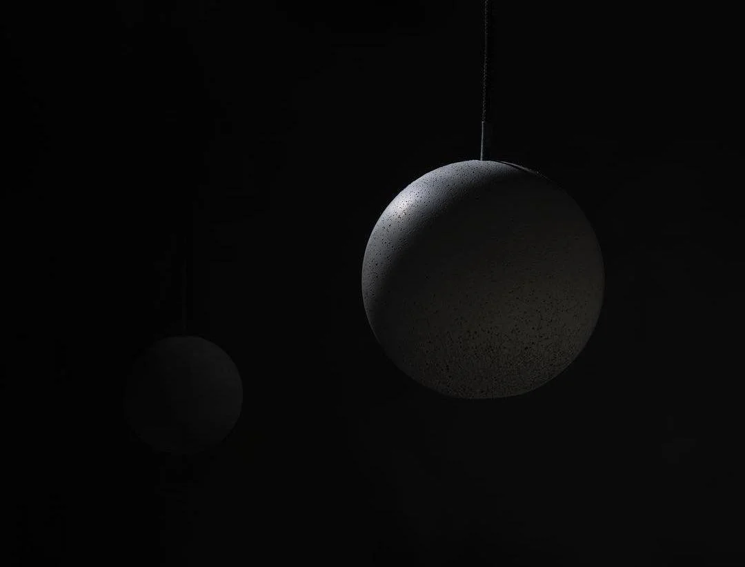 Solara Pendant Lamp Concrete Sphere Moon Minimalist - Image 31
