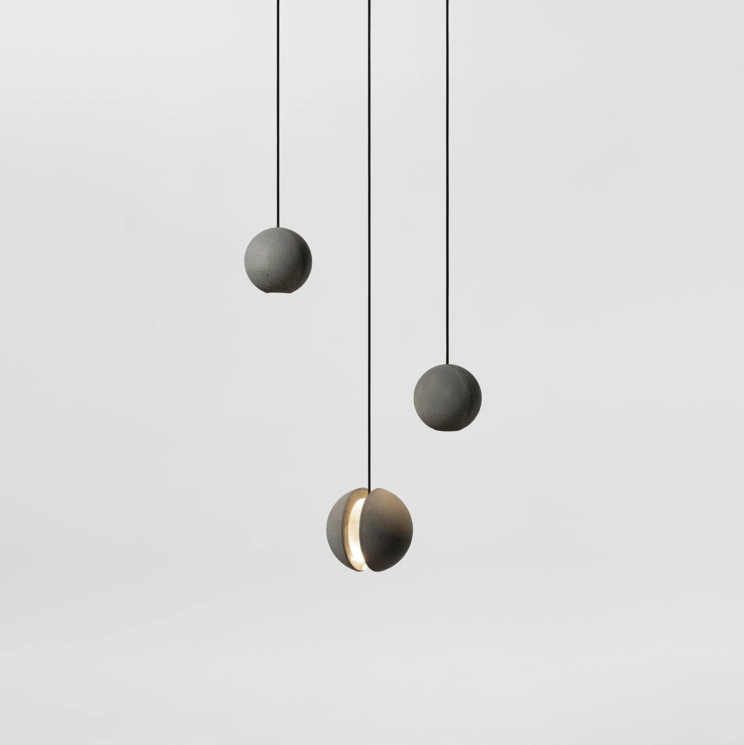 Solara Pendant Lamp Concrete Sphere Moon Minimalist - Image 35