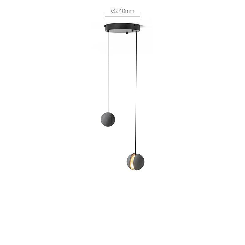 Solara Pendant Lamp Concrete Sphere Moon Minimalist - Image 44