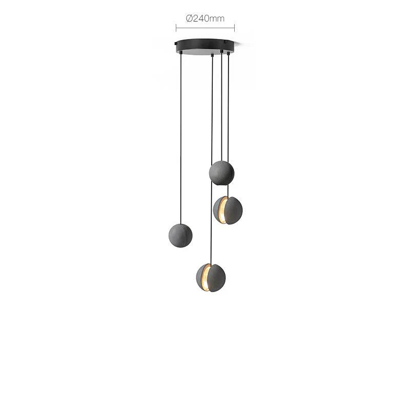 Solara Pendant Lamp Concrete Sphere Moon Minimalist - Image 47