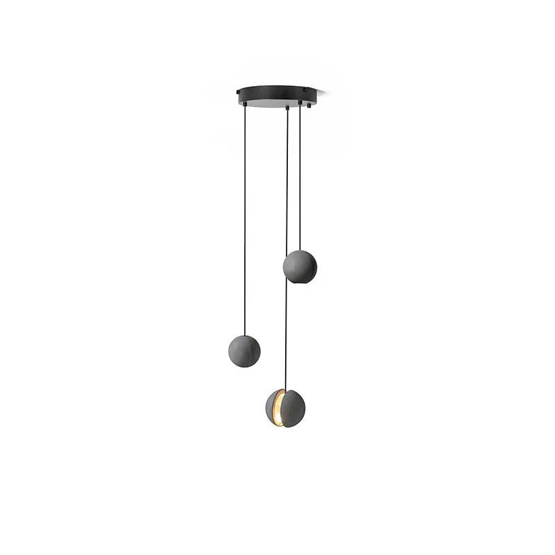 Solara Pendant Lamp Concrete Sphere Moon Minimalist - Image 58