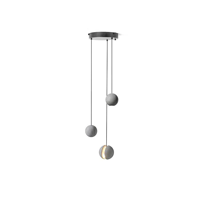 Solara Pendant Lamp Concrete Sphere Moon Minimalist - Image 66