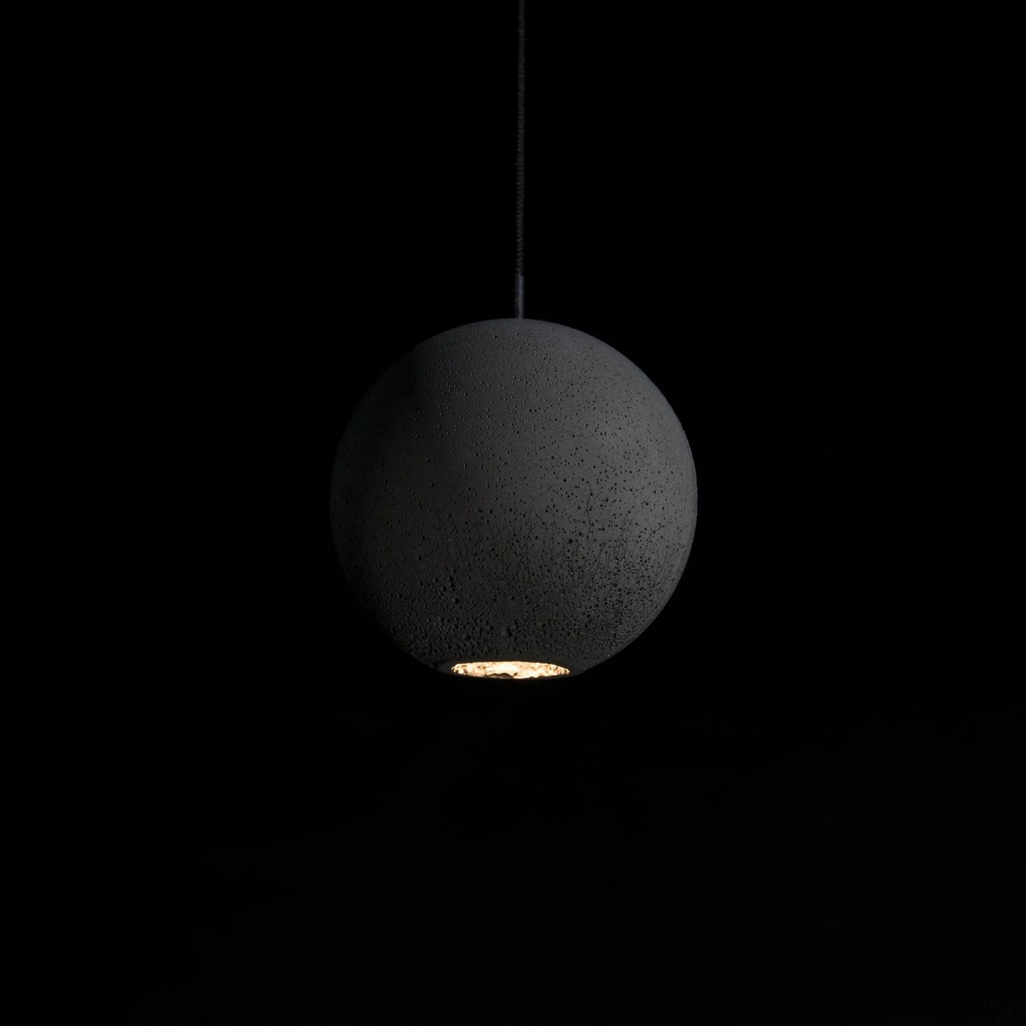 Solara Pendant Lamp Concrete Sphere Moon Minimalist - Image 7