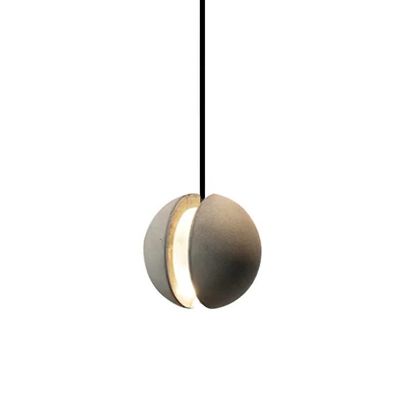 Solara Pendant Lamp Concrete Sphere Moon Minimalist - Image 77